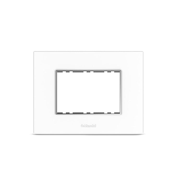 Goldmedal Air A3 3 Module Cover Plate | White Modular Switch Plate