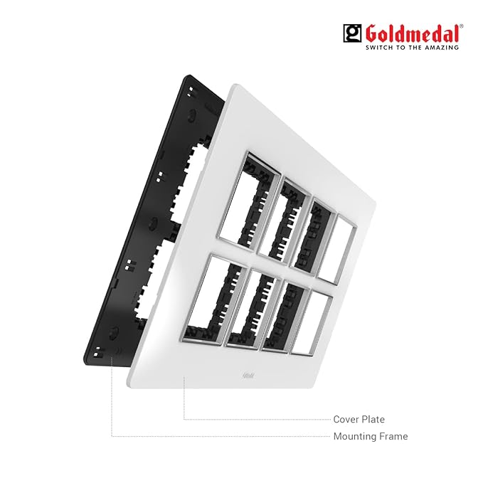 Goldmedal Air A3 16M Cover Plate – White Modular Switch Plate