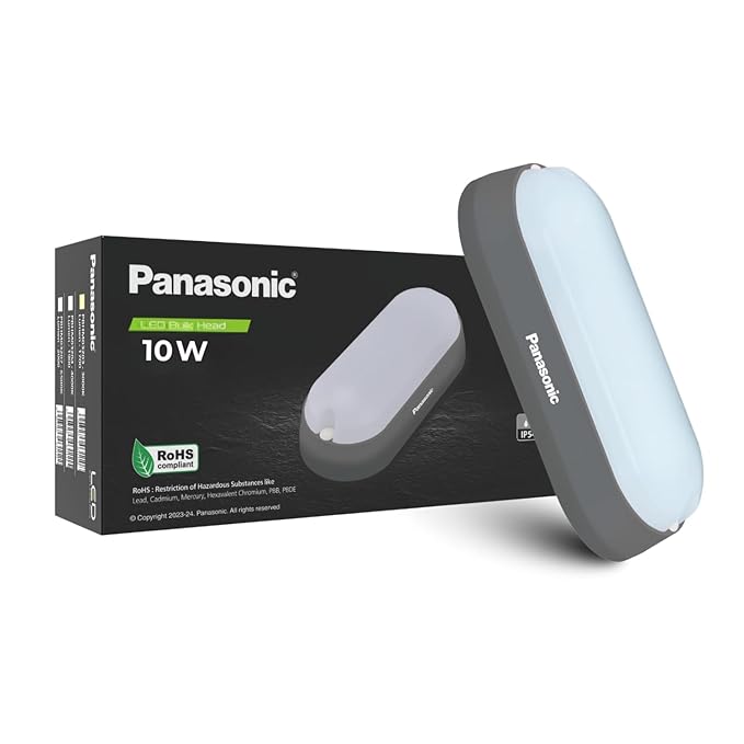 Panasonic 10W Bulkhead Light – Cool White 6500K, Durable, Bright & Weather-Resistant