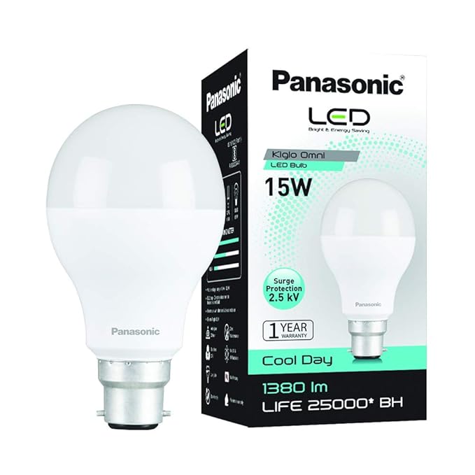 Panasonic 15W LED Bulb – Cool White 6500K, Energy Saving & Long-Lasting