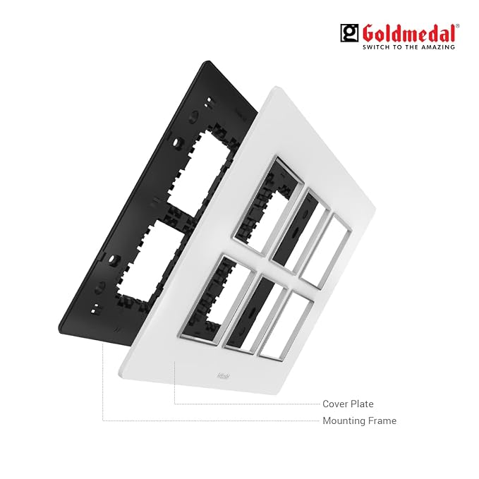 Goldmedal Air A3 12M Cover Plate – White Modular Switch Plate