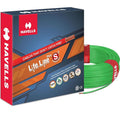 Havells Lifeline+ S3 2.5 sq.mm Copper Wire (90m, Green) | Flame & Heat Resistant Class 2 Cable