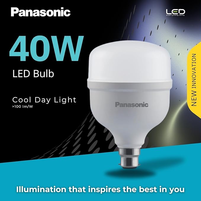 Panasonic 40W Cool White 6500K LED Bulb | High Brightness Energy Saving Light B22