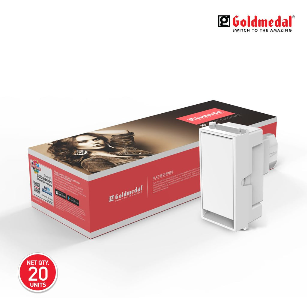 Goldmedal Air Aero 10A One Way Push Button Switch | White