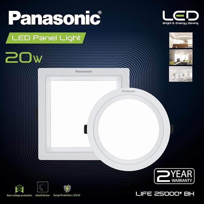 20W LED Panel Light – Integrated Driver | Round | Cool White 6500K | Slim and Energy Efficient