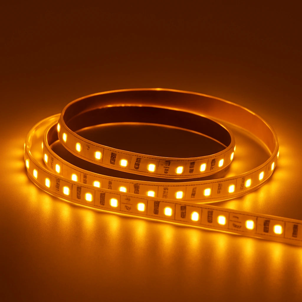 Amber LED Strip Light 5M | 240 LEDs/M High Density Flexible Lighting