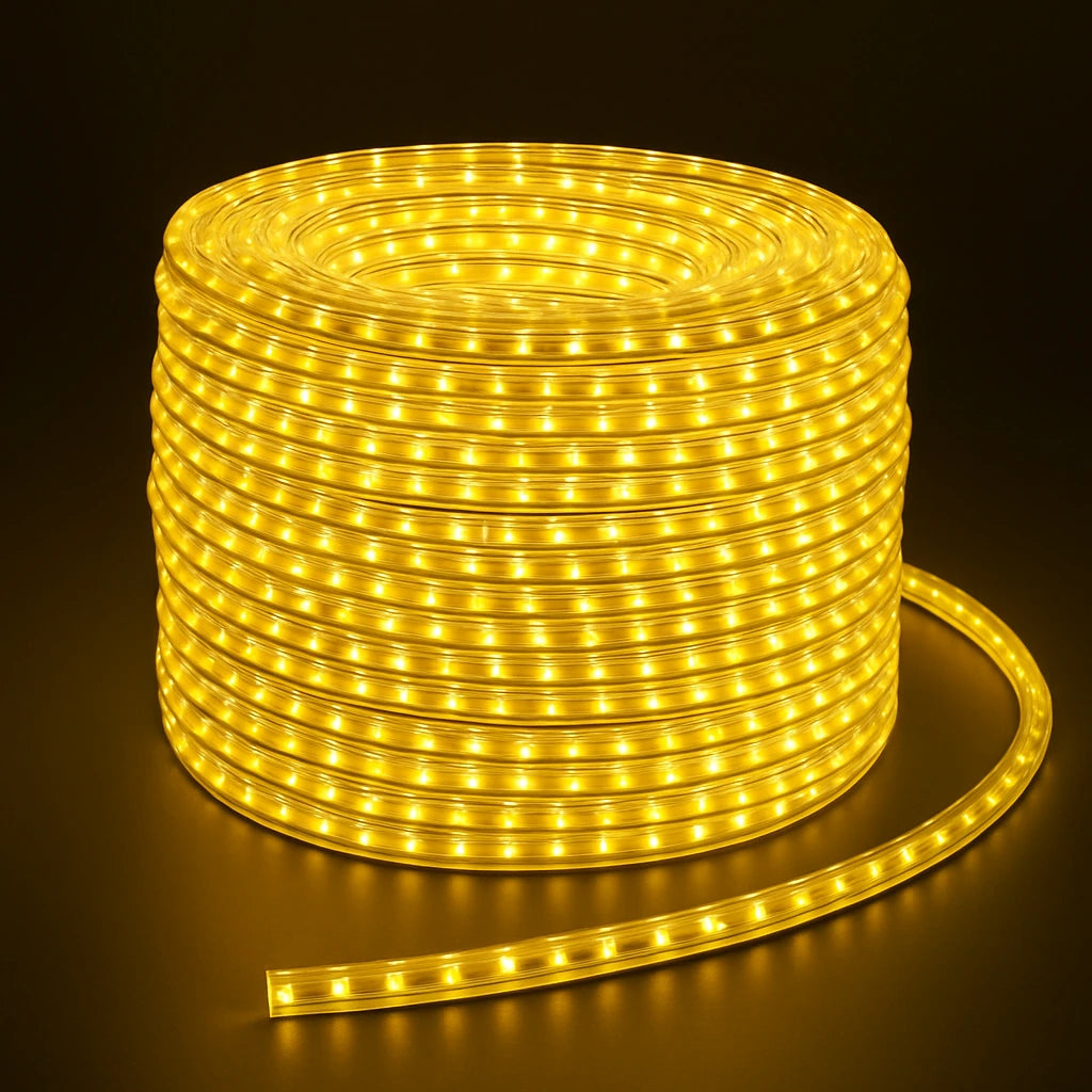 Yellow LED Rope Light 50 Meter | High Brightness Decorative Lighting