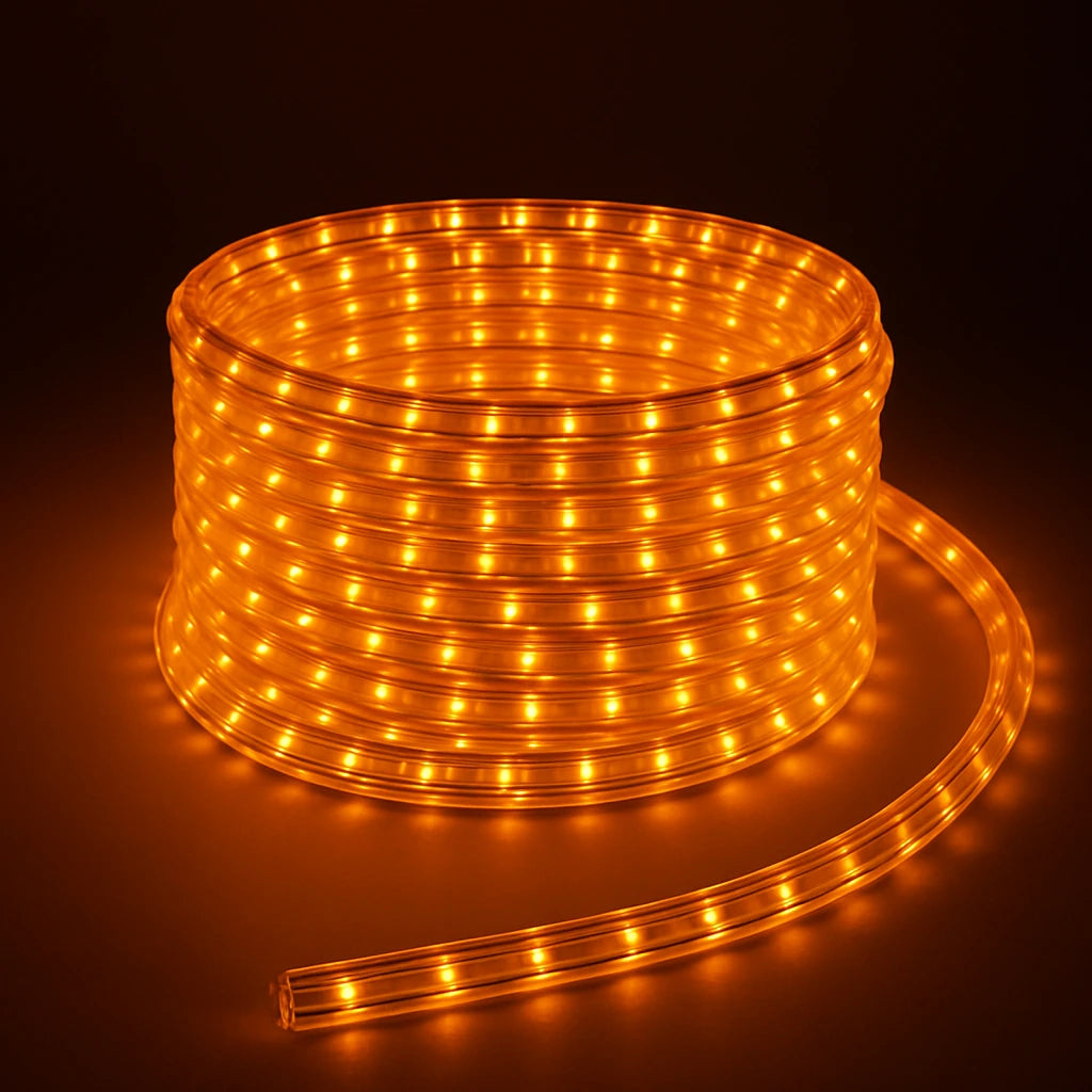 Amber LED Rope Light 50 Meter | High Brightness Decorative Lighting