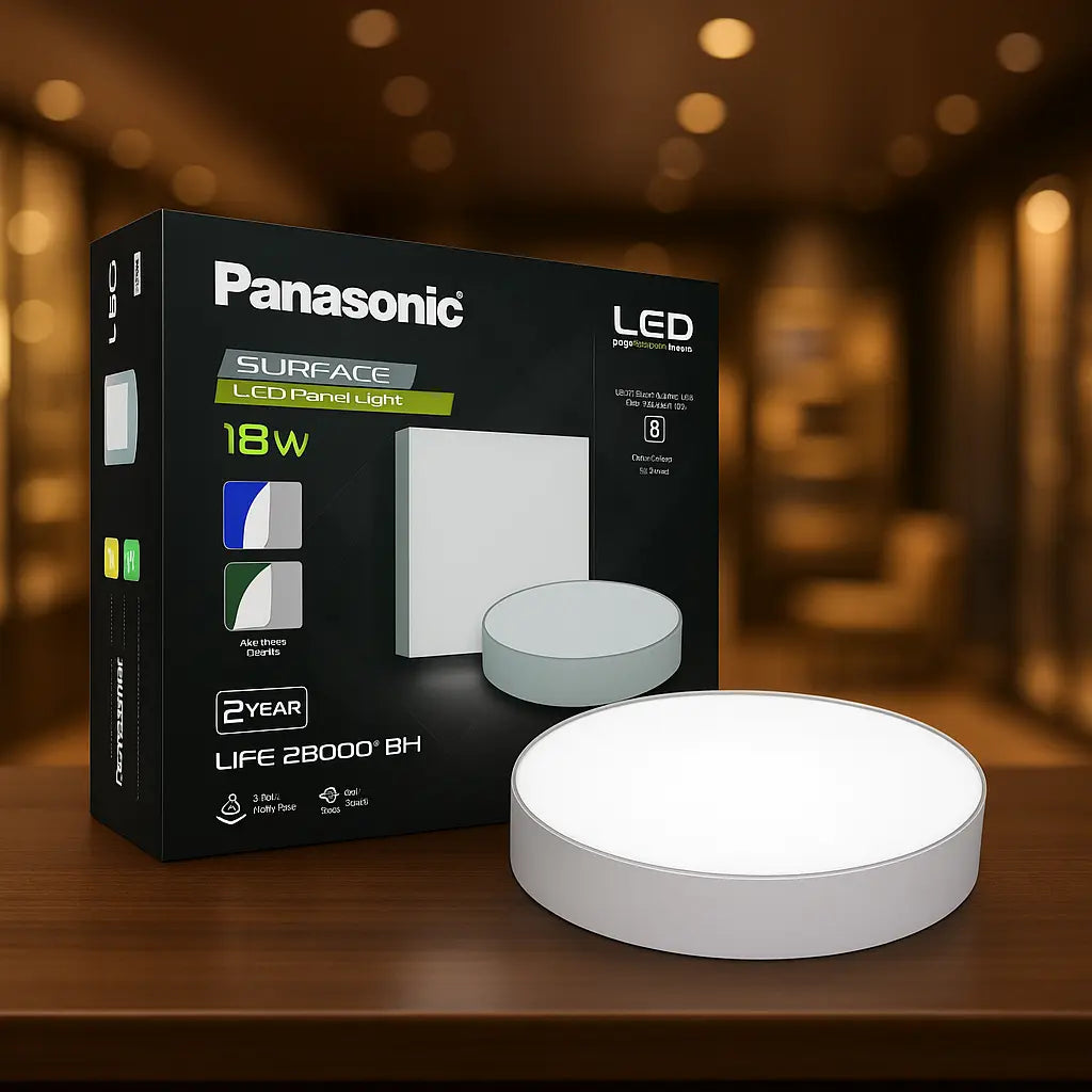 Panasonic 18W LED Surface Panel – Cool White 6500K, High Brightness, Slim & Energy Efficient