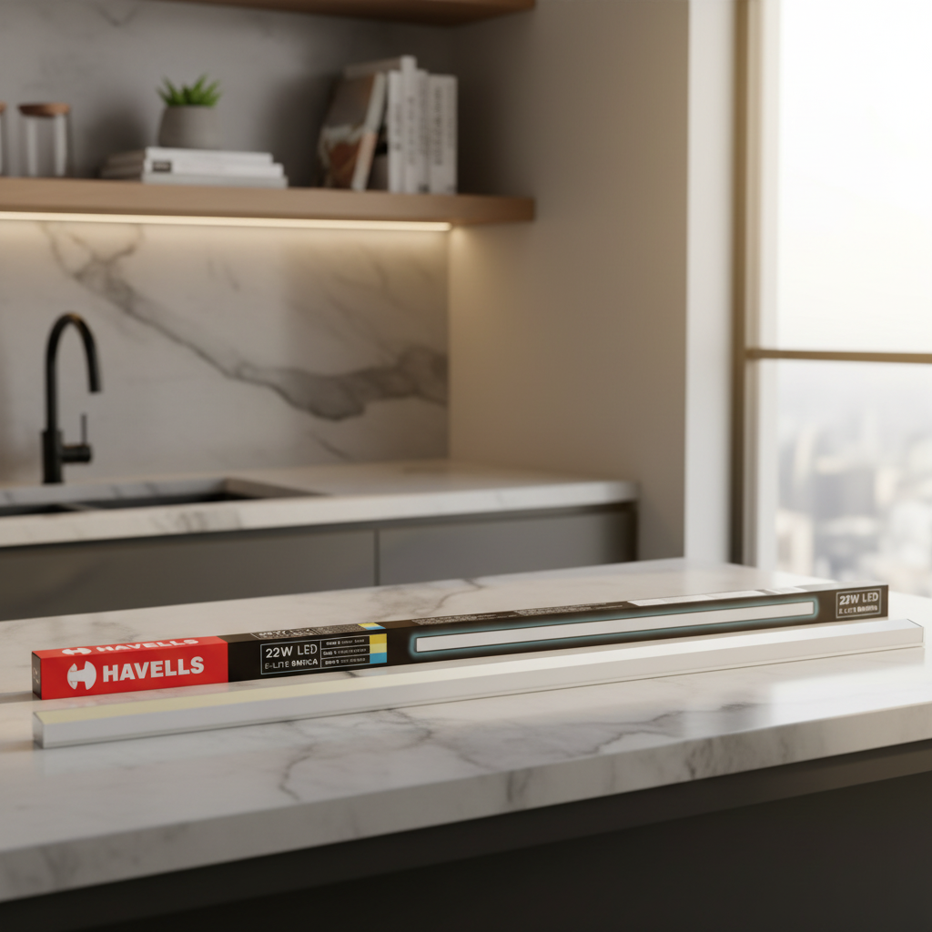Havells 22W LED Batten with alternative background