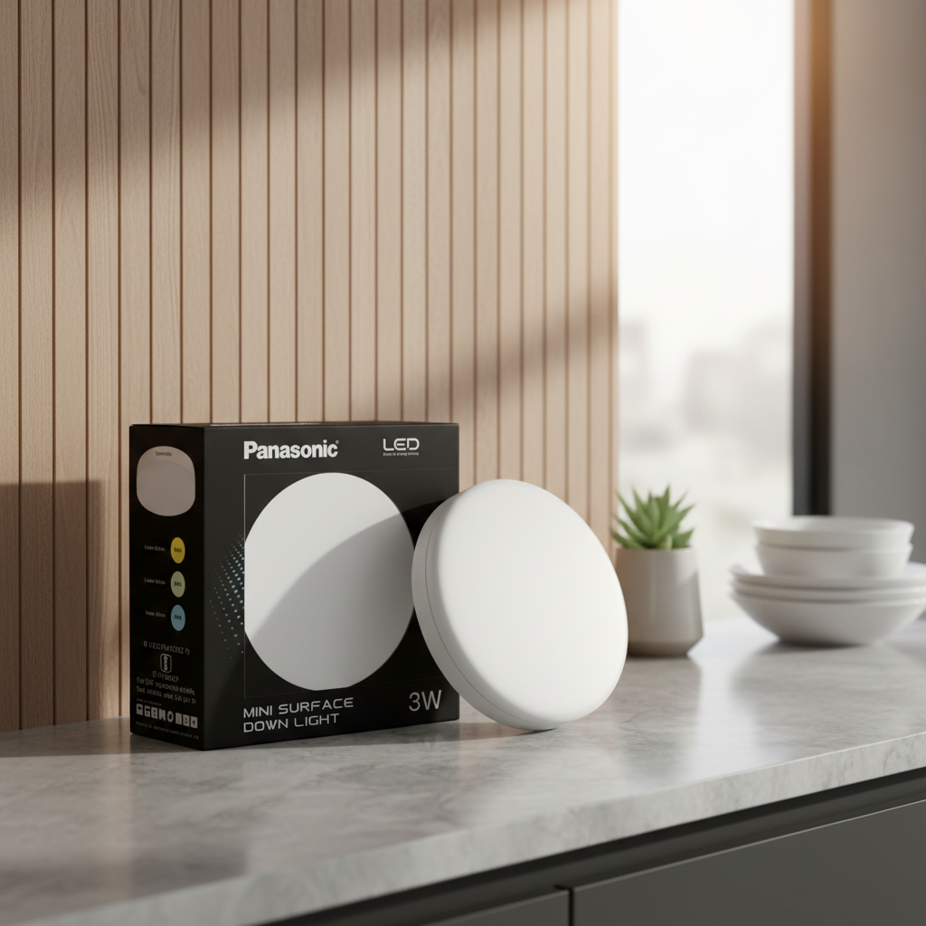 Panasonic 3W Mini Surface Downlight with lifestyle background