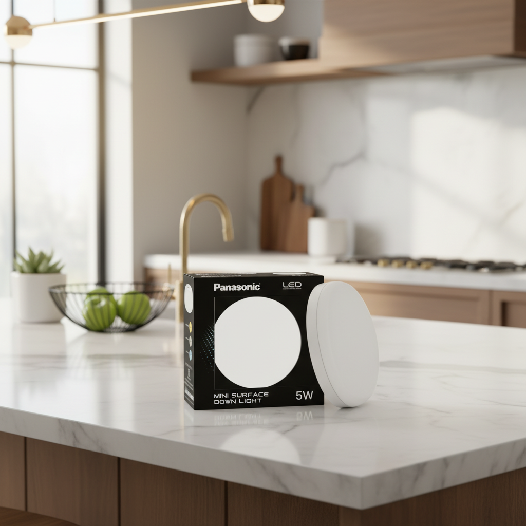 Panasonic 5W Mini Surface Downlight with lifestyle background